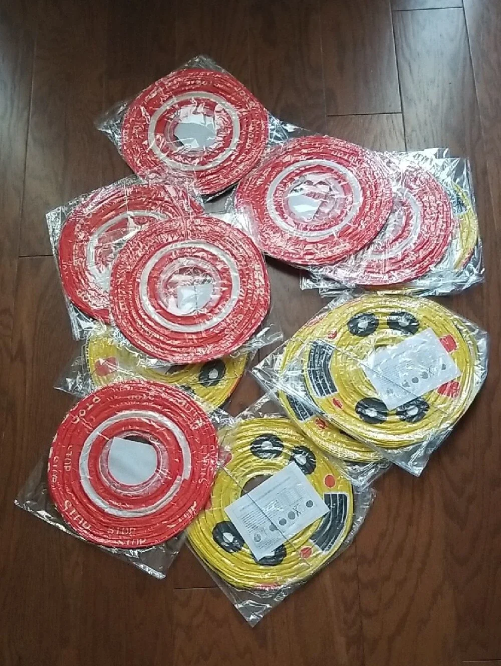 NEW! Classroom Traffic Safety Hanging Lanterns - Red & Yellow Decorations